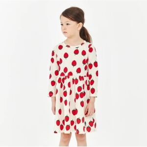 Charming Red and White Kids Dress strawberry designs size 2-3